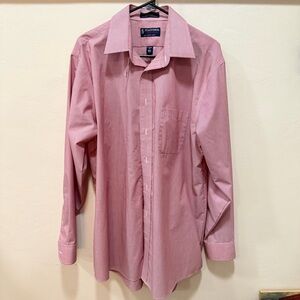 NWOT Mens (2) Stafford Dress Shirts 16.5 The Super Shirt Pink/White Blue/White